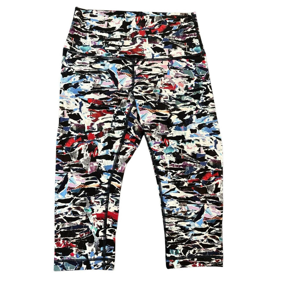 Lululemon Wunder Under Crop Leggings Multicolor Culture Clash Sz. 6 NWOT